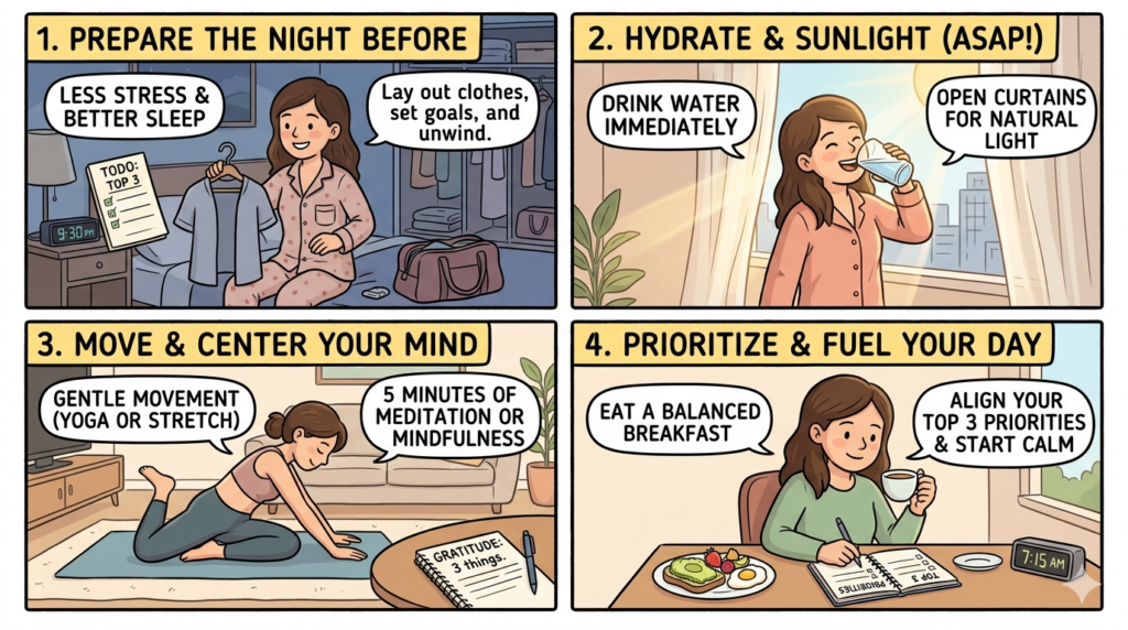 Morning Routine for Energy and Focus: 7 Simple Habits to Start Your Day Right gemini generated image daamgddaamgddaam