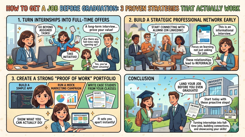 How to Get a Job Before Graduation: 3 Proven Strategies That Actually Work get job before graduation strategies